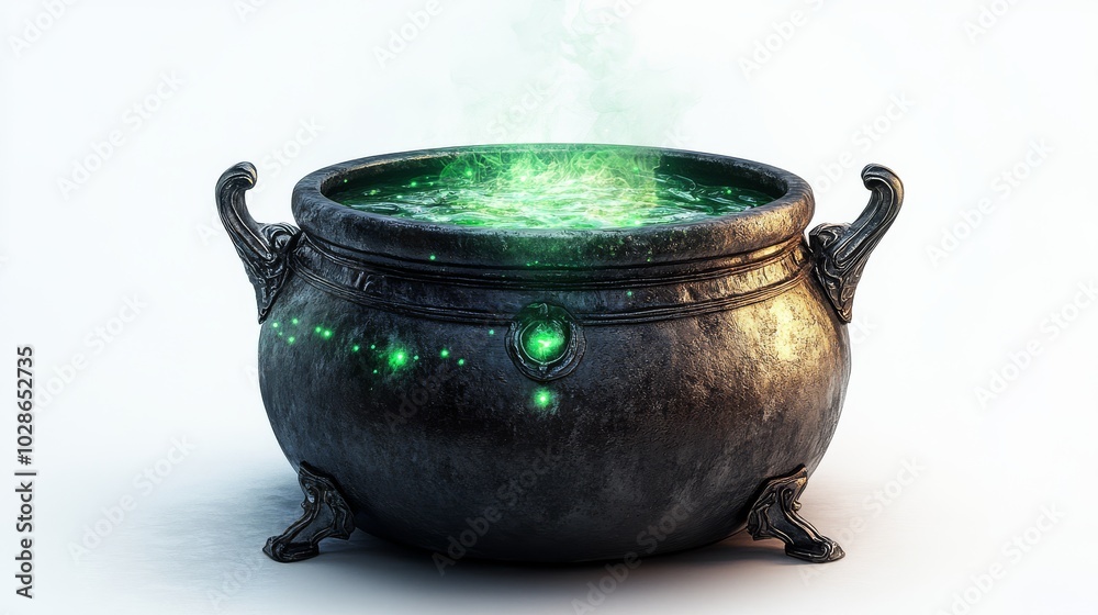 toxic witch cauldron Bubbling Cauldron with Toxic Potion Effect