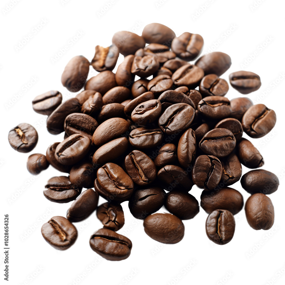 Coffee beans isolated on a transparent background Coffee beans isolated on a transparent background