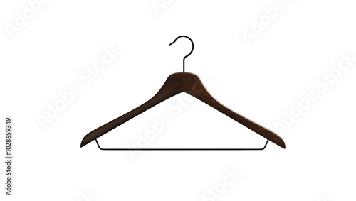 Black clothes hanger hanging stainless steel transparent background image