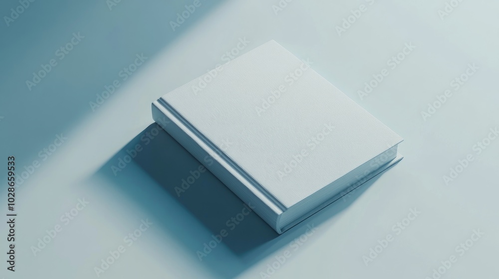A clean hardcover book mockup on a smooth light grey background with soft shadows. A clean hardcover book mockup on a smooth light grey background with soft shadows.