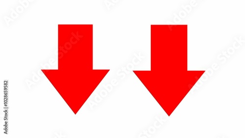 red and white arrows