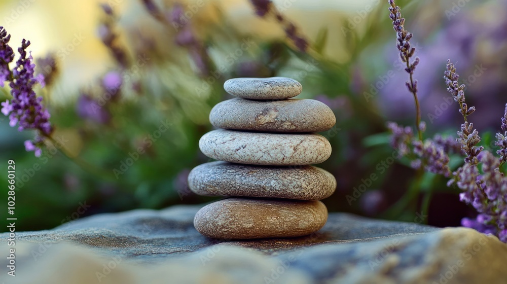 Obraz premium A balanced mind and body relaxation session, focusing on deep breathing and calmness