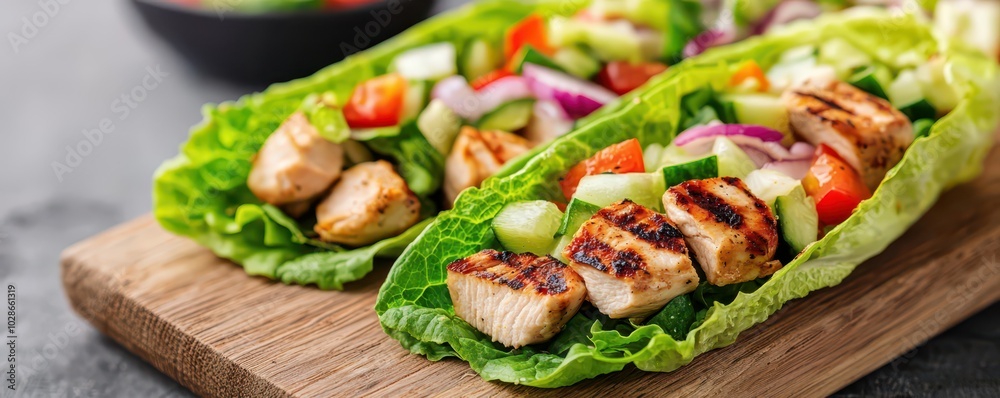 High Protein Low Carb Keto Wrap: Lettuce Base Loaded with Fresh Veggies and Savory Fillings for a Healthy Meal. High Protein Low Carb Keto Wrap: Lettuce Base Loaded with Fresh Veggies and Savory Fillings for a Healthy Meal.