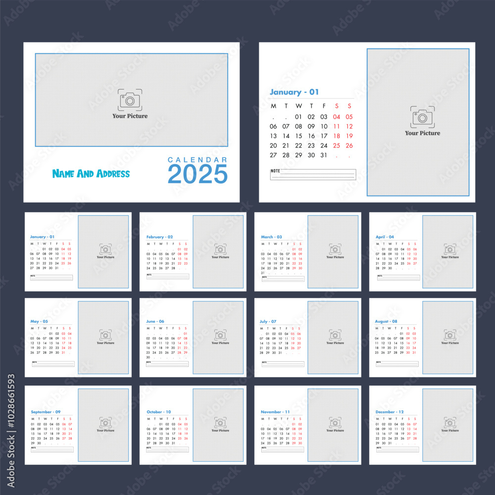 Plan your year with the clean and classic 2025 calendar.**