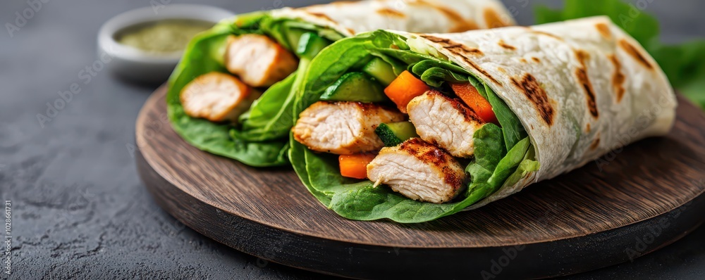 High Protein Low Carb Keto Wrap: Lettuce Base Loaded with Fresh Veggies and Savory Fillings for a Healthy Meal. High Protein Low Carb Keto Wrap: Lettuce Base Loaded with Fresh Veggies and Savory Fillings for a Healthy Meal.