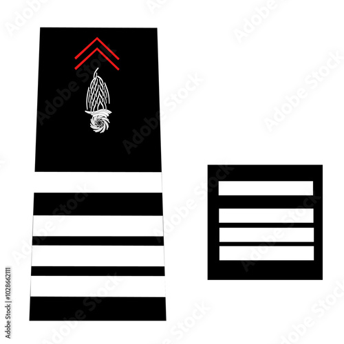 Galon de l'armée de terre française: Sapeur-Pompier du civil: Officier: Commandant