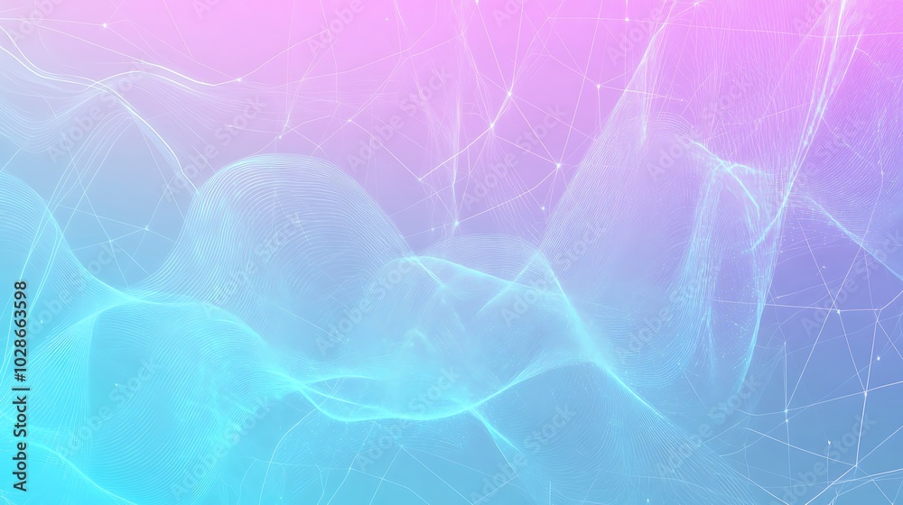 Abstract blue and pink wavy background with geometric shapes. Abstract blue and pink wavy background with geometric shapes.