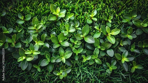 Wallpaper Mural Lush green foliage creating a vibrant and harmonious garden landscape in early morning light. Generative AI Torontodigital.ca