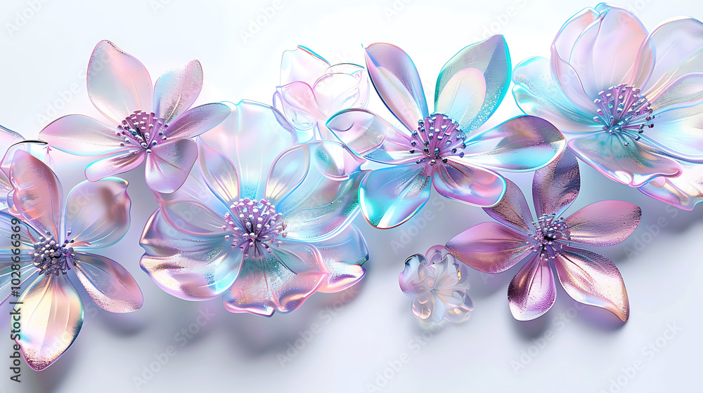 colorful flower on white background