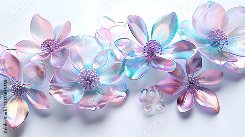 colorful flower on white background