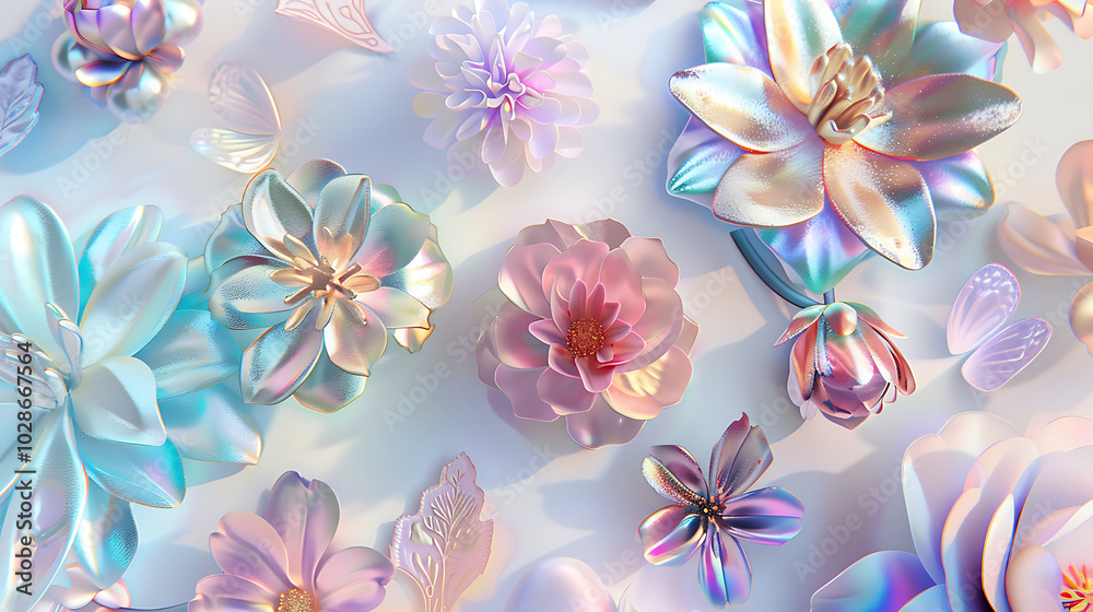 Obraz premium colorful flower on white background