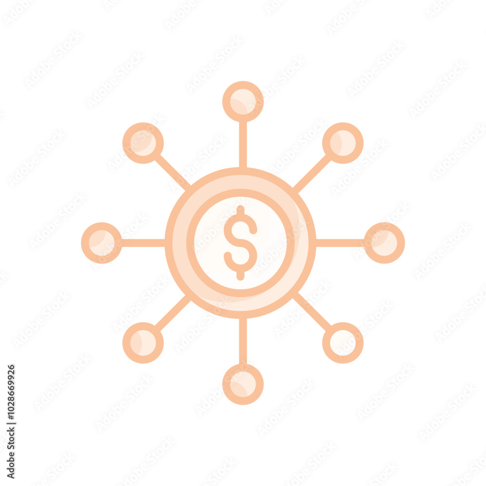 Investment Diversification vector icon Investment Diversification vector icon