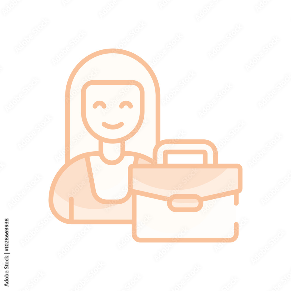 Businesswoman vector icon