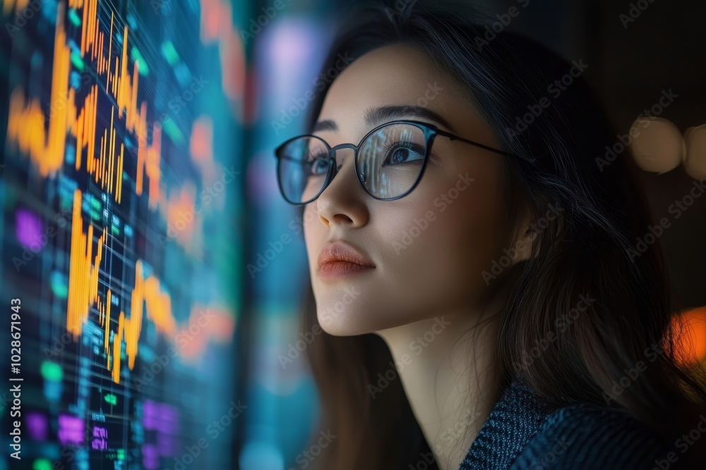 Analyst Women Looking At KPI Data, Generative AI