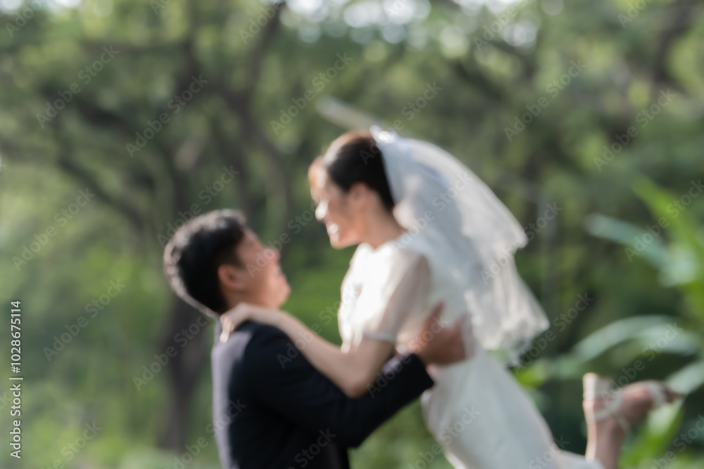 Blur of pre wedding photo, soft beautiful pre-wedding photo Blur of pre wedding photo, soft beautiful pre-wedding photo