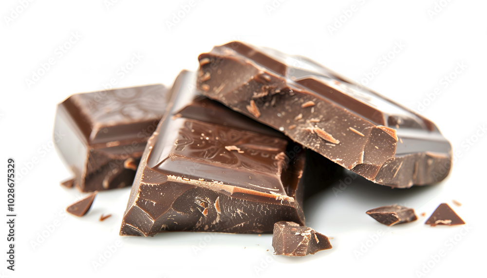 Piece of tasty chocolate isolated on white Piece of tasty chocolate isolated on white