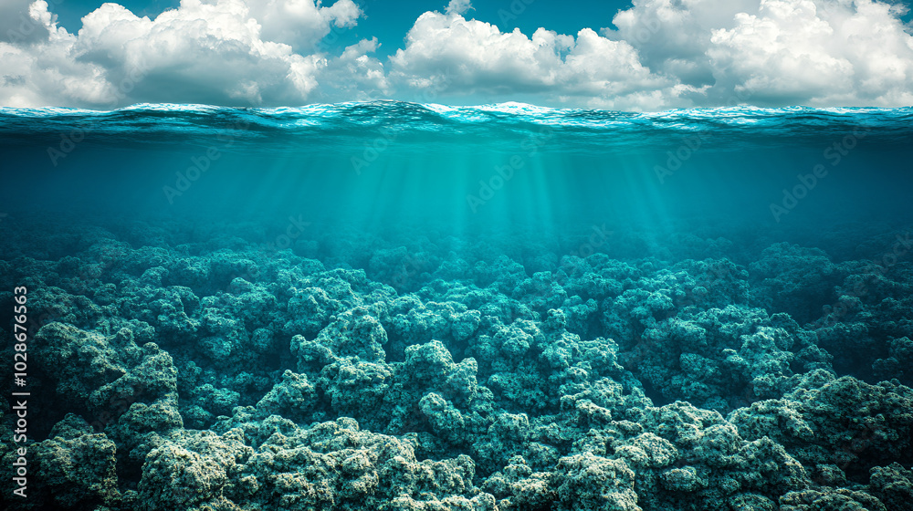 The Spectacular Division of Waters: An Awe-Inspiring Contrast Between the Heavens and the Earth, Showcasing Nature's Marvels The Spectacular Division of Waters: An Awe-Inspiring Contrast Between the Heavens and the Earth, Showcasing Nature's Marvels