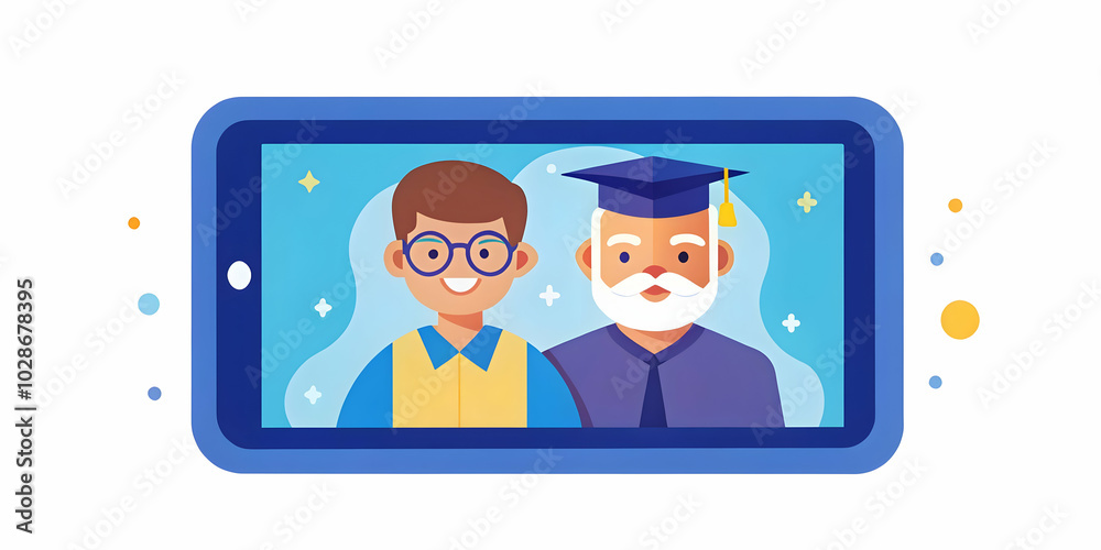 Close-Up of Futuristic Education Tablet in Use by Teenager and Elderly Uncle - Macro Shot Highlighting Innovative Learning Experience Together in Photo Stock Concept Close-Up of Futuristic Education Tablet in Use by Teenager and Elderly Uncle - Macro Shot Highlighting Innovative Learning Experience Together in Photo Stock Concept