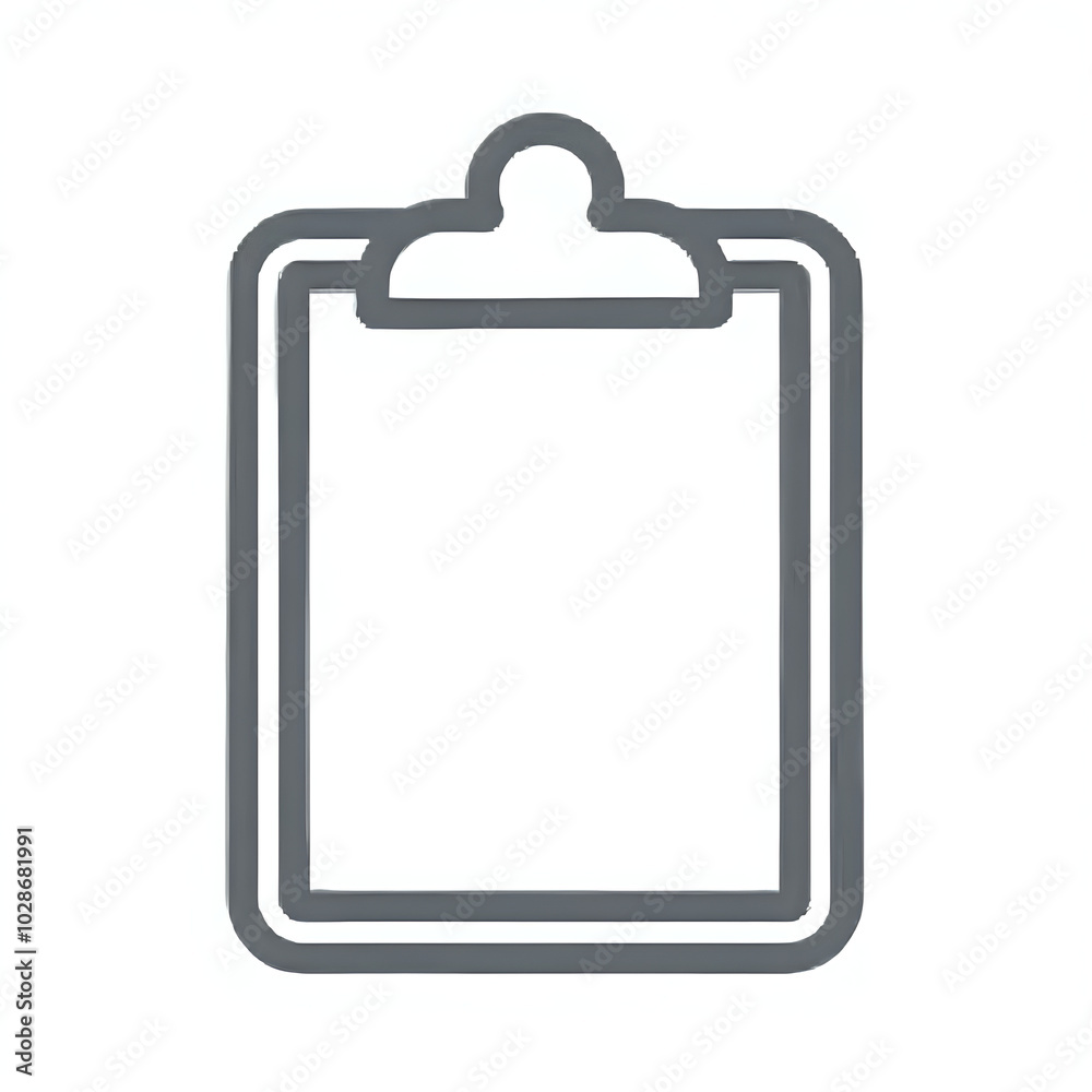 a clipboard icon with a simple rectangular shape, featuring a small top section to represent the clip, ideal for document or task management interfaces. a clipboard icon with a simple rectangular shape, featuring a small top section to represent the clip, ideal for document or task management interfaces.