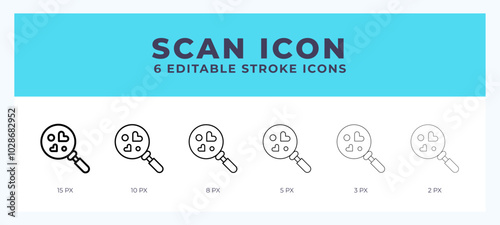Scan icon. Regular line. Thin line. Bold line. Vector illustration.