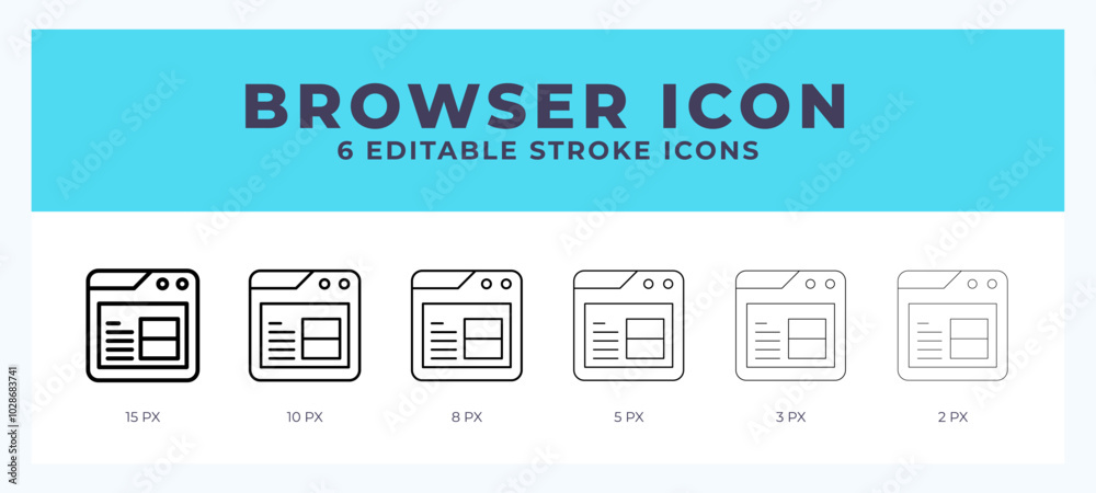 Browser vector icon for web and app. Editable stroke vector illustration Browser vector icon for web and app. Editable stroke vector illustration