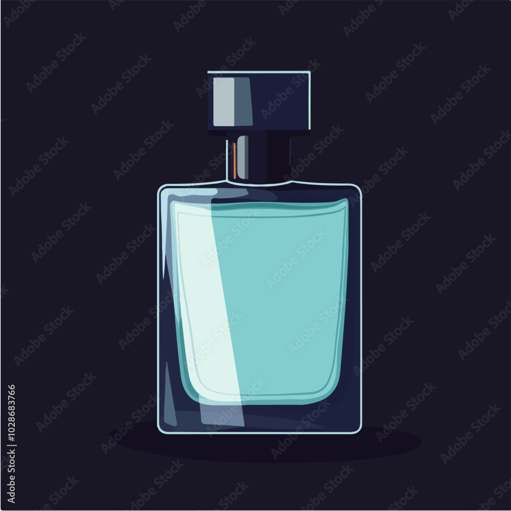 Illustration of men's perfume. Men's cologne. Bottle of men's toilet water. Illustration of men's perfume. Men's cologne. Bottle of men's toilet water.