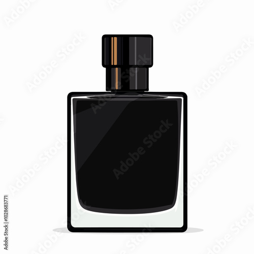 Illustration of men's perfume. Men's cologne. Bottle of men's toilet water.