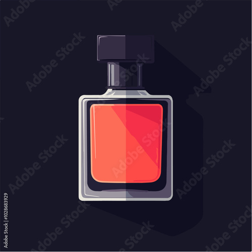 Illustration of men's perfume. Men's cologne. Bottle of men's toilet water.