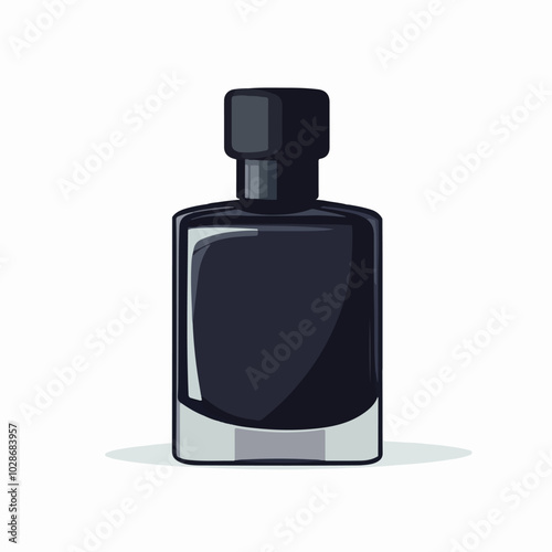 Illustration of men's perfume. Men's cologne. Bottle of men's toilet water.