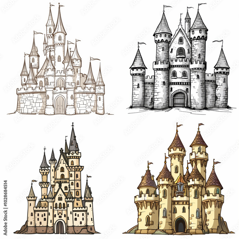 Obraz premium Magical casle vector
