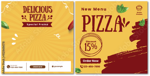 Pizza Food Promotion Perfect for restaurants and food businesses, Social Media Post Template