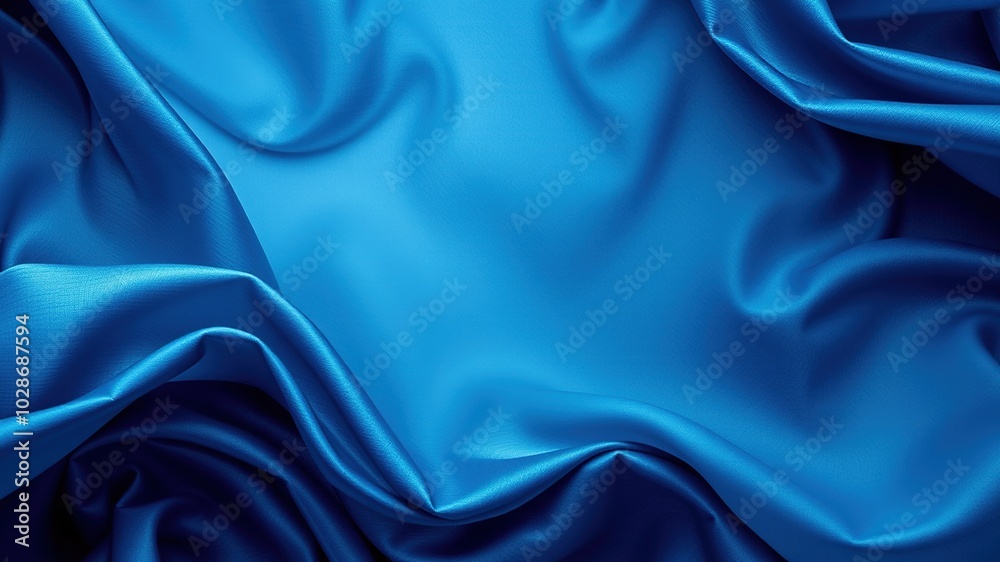 Obraz premium Elegant Blue Satin Texture in Landscape Photography for a Stunning Visual Experience