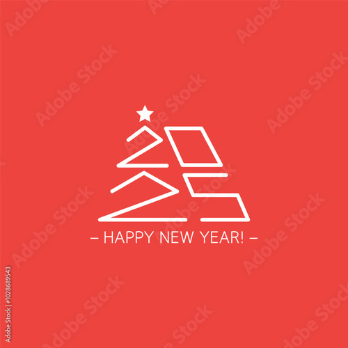 Obraz na płótnie Happy New Year 2025 w salonie