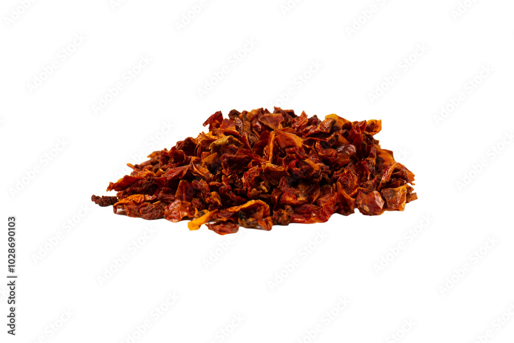 Obraz premium Dried tomatoes isolated on a white background.