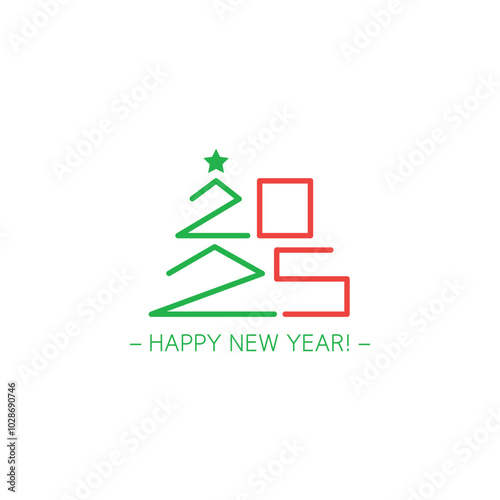 Obraz na płótnie Happy New Year 2025 w salonie