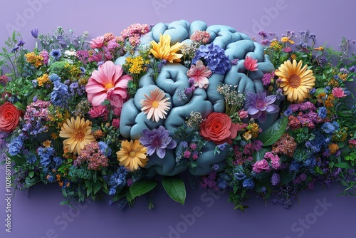 Wallpaper Mural 3D Rendered Illustration of a Colorful Human Brain with Flowers Against a Purple Background – Minimalist Concept

 Torontodigital.ca