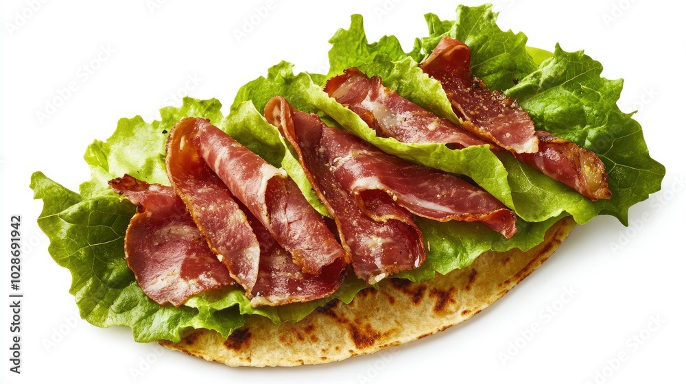 Piadina Romagnola with Fresh Greens and Meats Piadina Romagnola with Fresh Greens and Meats
