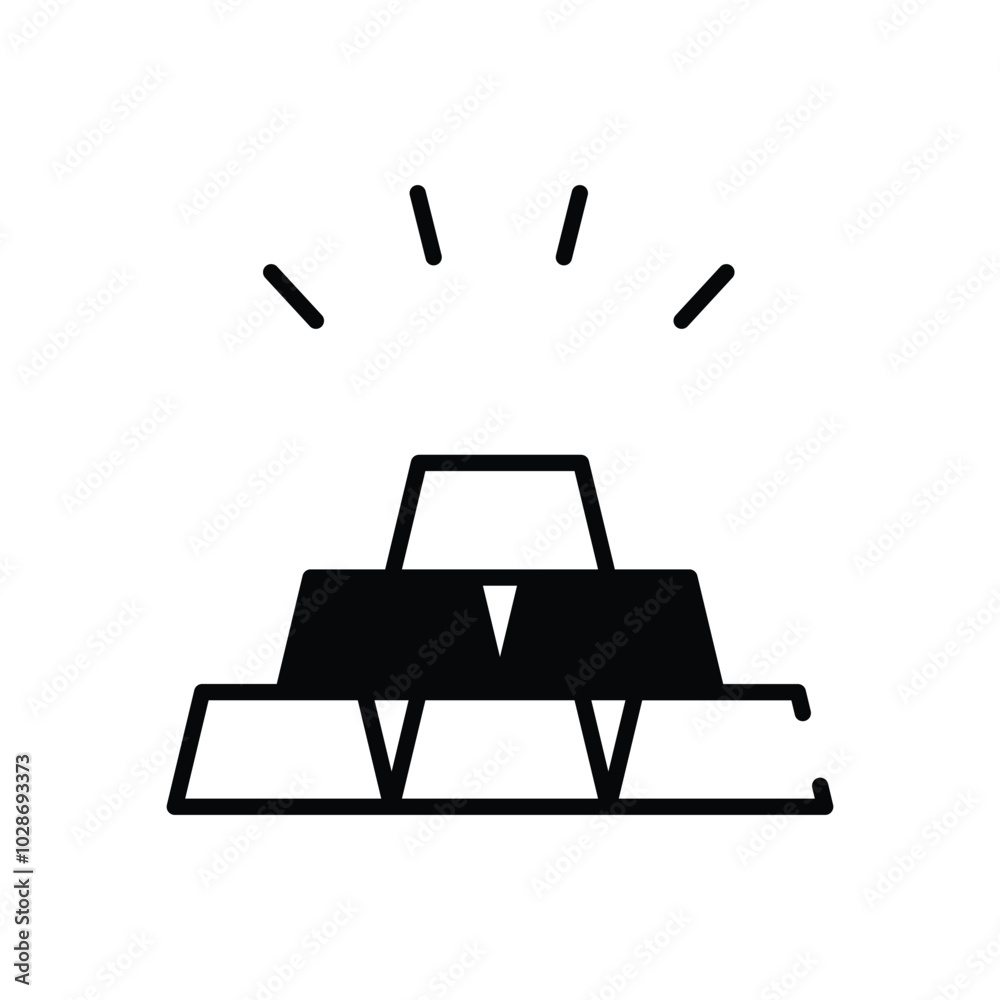 Gold Bars vector icon Gold Bars vector icon