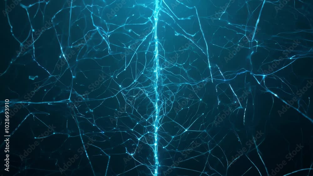 Blue energy flowing through network of branches Blue energy flowing through network of branches