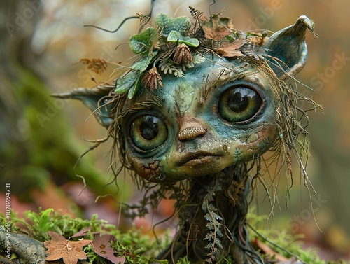 Enchanted Forest Creature: A Whimsical Fantasy Sculpture