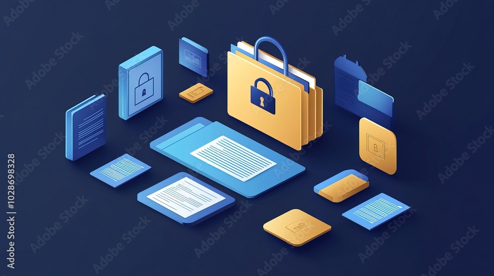 A concept illustrating document and data security A concept illustrating document and data security