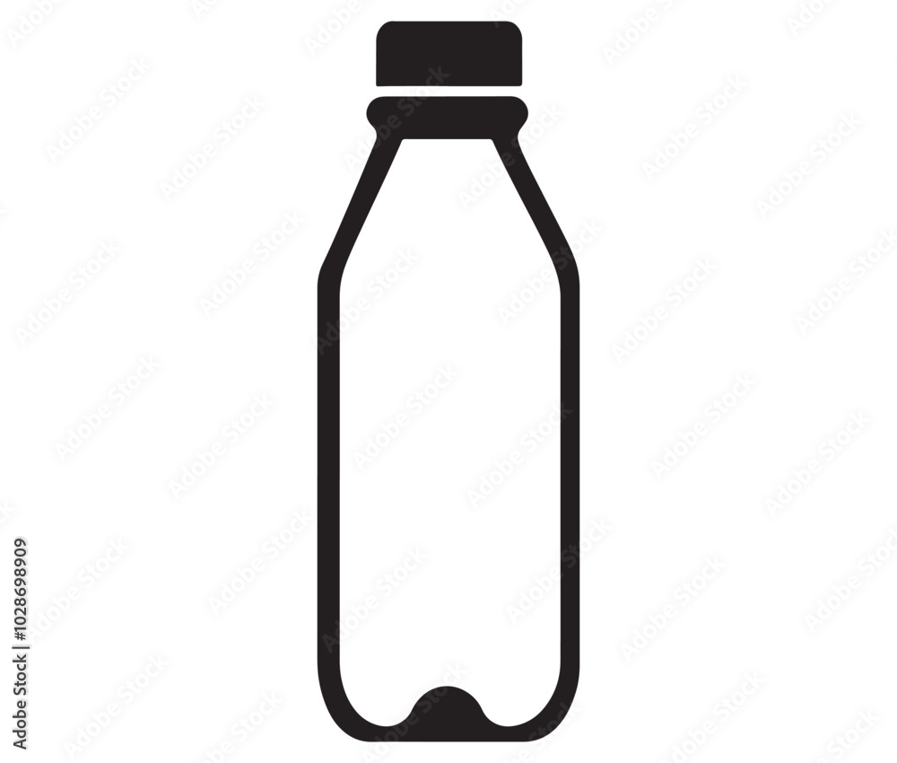 Bottle of water isolated on white, Vector Design Milk Bottle Icon Style, Line art bottle icon Bottle of water isolated on white, Vector Design Milk Bottle Icon Style, Line art bottle icon