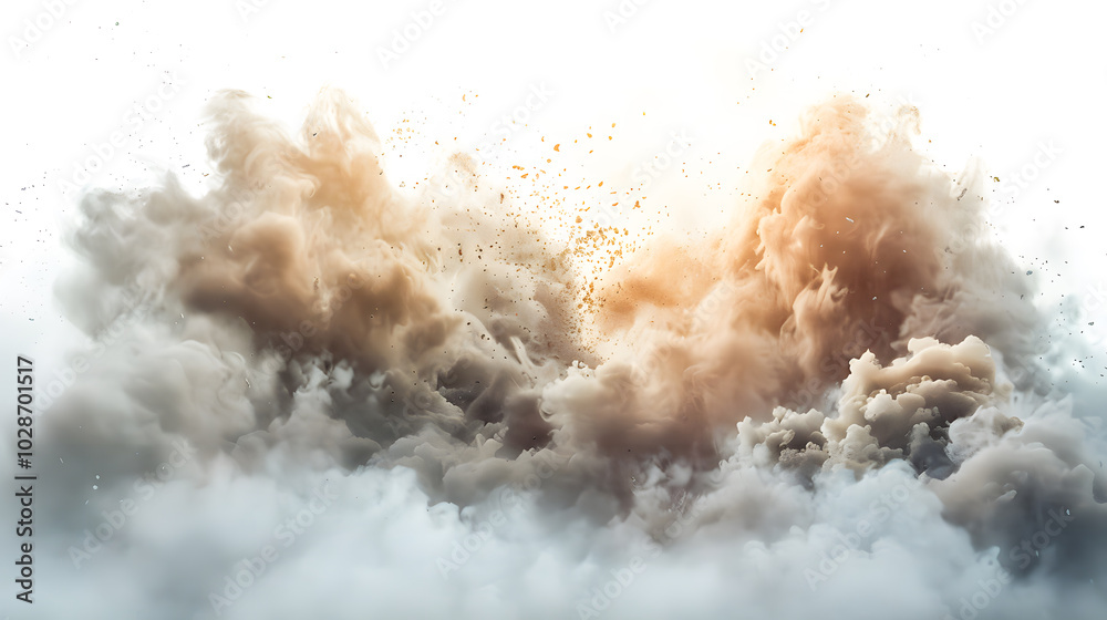 Abstract flying dust and debris dirt cloud explode smoke cloud a soft dust explode cloudy Abstract flying dust and debris dirt cloud explode smoke cloud a soft dust explode cloudy