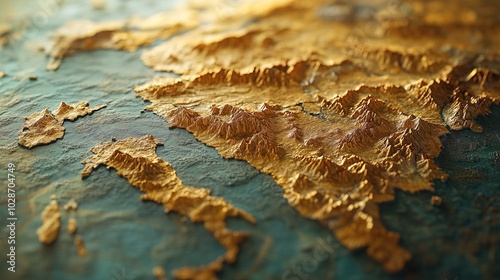 3D Render of Europa Map photo