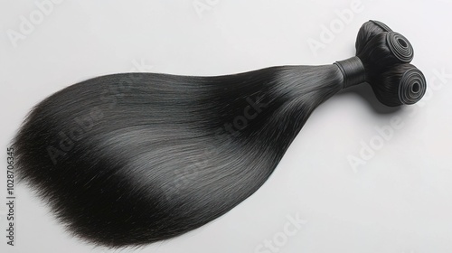 One bundle of straight black Straight hair