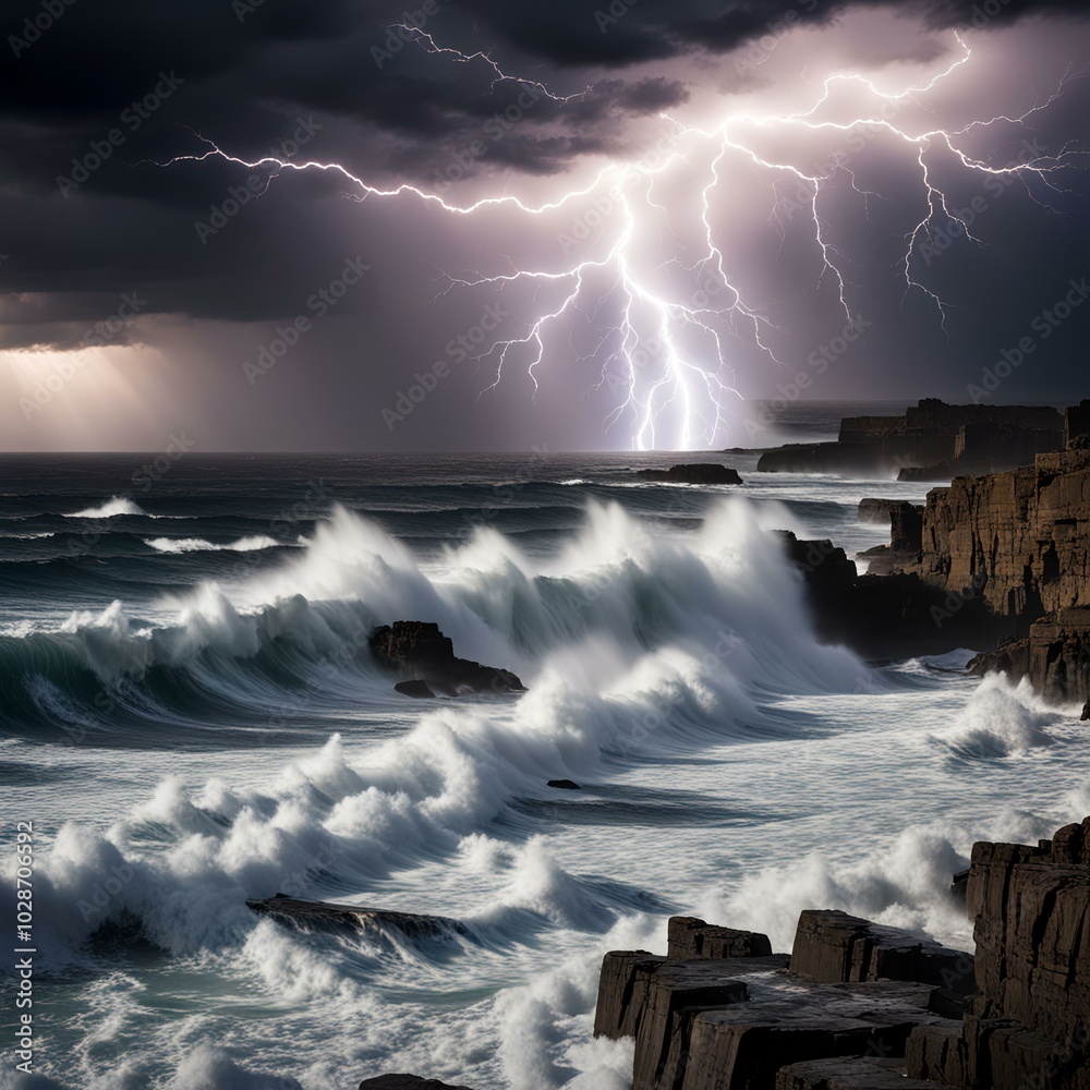 Fototapeta premium storm over the ocean
