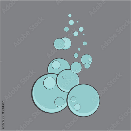 Bubble water logo vector and symbol