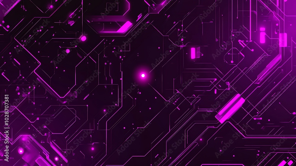 Abstract glowing pink circuit board background. Abstract glowing pink circuit board background.