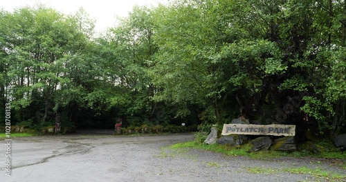 Potlatch Totem Park and Museum in Ketchikan, Alaska. photo