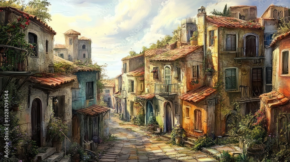 Fototapeta premium Charming Italian Street